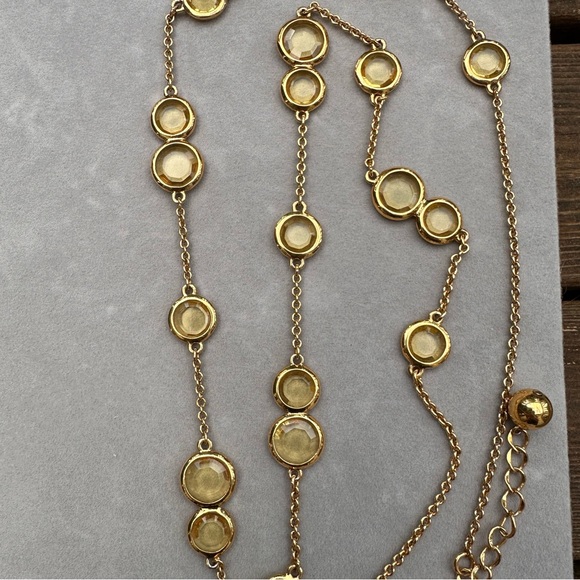 Kate Spade Yellow Bezel Station Necklace - Picture 2 of 6